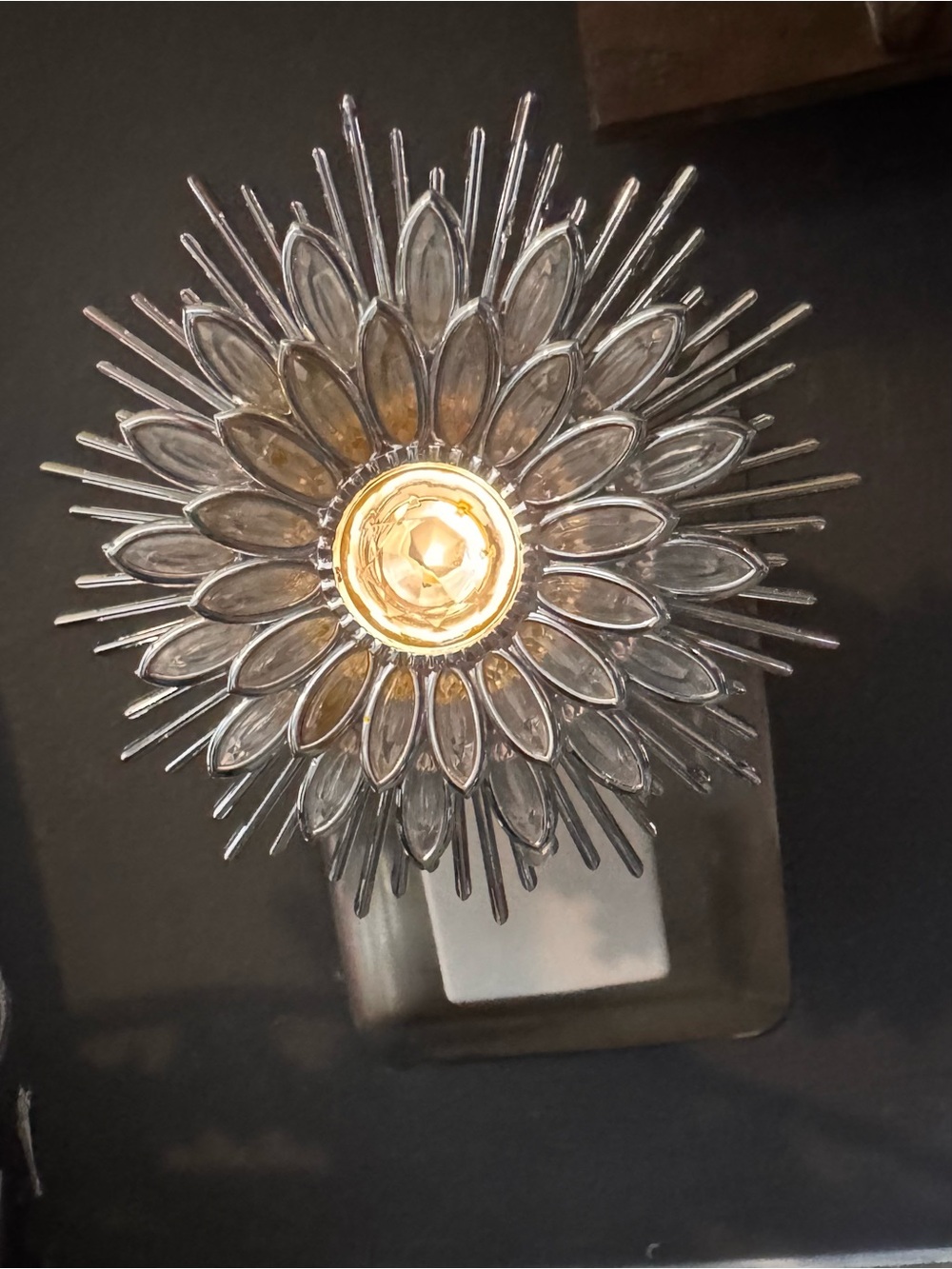 Sunburst Gems Bath and BOdy works fragrance plug in nightlight silver beauty